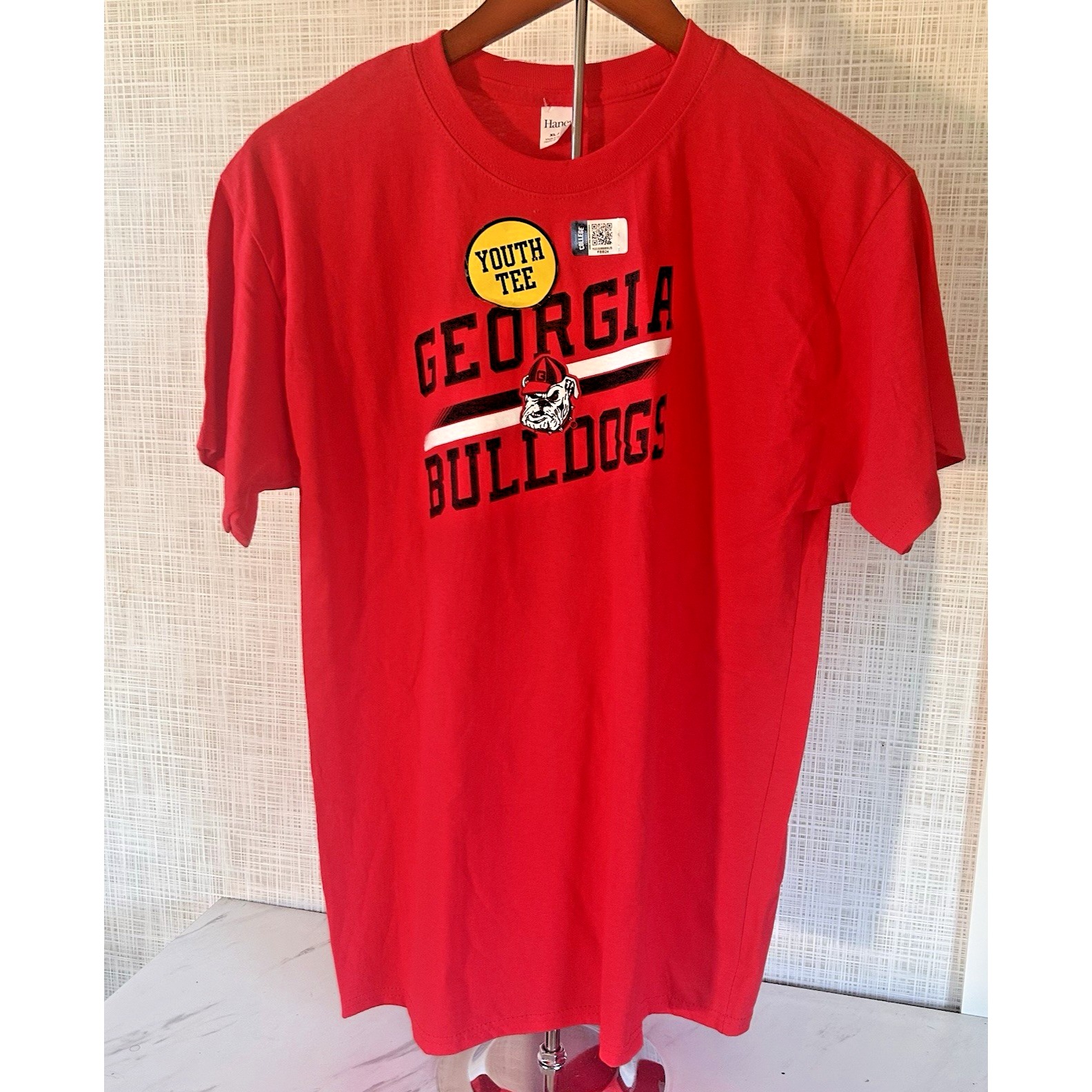 Georgia Bulldogs Kid's T Shirt Youth Size Xlarge Red Black White Uga New! Bxdd
